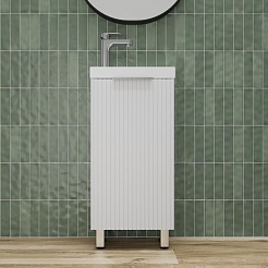 Style Line Тумба с раковиной Соло 40 белый софт – фотография-2